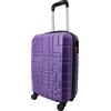 R.Leone Valigia EasyJet 45x36x20 cm Trolley Bagaglio a mano in ABS 4 Ruote Autonome (Viola, 611 Valigia 50x33x20cm)