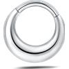 NovaNavel Piercing orecchio/naso mezza luna in argento