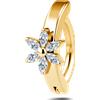 NovaNavel Piercing ombelico cerchietto con margherita bianco in oro