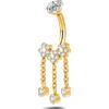 NovaNavel Piercing ombelico tre fiori in oro