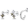 NovaNavel Set orecchini essenza verde in argento