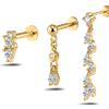 NovaNavel Set orecchini armonia bianco in oro