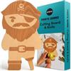 OTOTO - Set di taglieri e coltelli da cucina in legno, idea regalo per l'inaugurazione della casa, piccolo tagliere in legno, gadget da cucina divertente, idea regalo