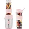 H.Koenig Mini frullatore portatile SMOO12,Compatto 570ml,Senza BPA,4 Lame Inox,300W,2 Bottiglie Portatili,2 Coperchi da Viaggio,Mixer per Smoothie