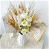 NSRHMJ Fiori Secchi Decorativi,Decorazione di erba di pampa essiccata natural,95 Pezzi Bouquet di Pampas Grass Essiccato,Decorazione da Tavolo Boho,Erba di Pampa Essiccata Naturale (95 pezzi)