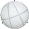 E-ENERGY Dario Lampda Plafoniera da Soffitto in Vetro Moderna Rotonda Attacco E27 2 Luci 40cm Bianca Made in Italy