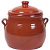 Acan Gerimport PENTOLA CASSERUOLA Terracotta Argilla con Coperchio per SUGHI ZUPPE Artigianale