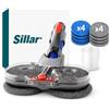 Sillar Testa di Mocio Elettrico sostituzione per aspirapolvere Dyson V7 V8 V10 V11 V15 con Serbatoio Acqua Estraibile, Set di 8 Panni + Misurino per Spazzola