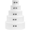 D&D Polistirolo D.&.D. Polistirolo - Disco di polistirolo - Base per Torta H 5 cm Ogni Disco - Ø 10 cm, Ø 15 cm, Ø 20 cm, Ø 25 cm, Ø 30 cm - 5 Pezzi…