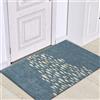 ZZDXW Zerbino Ingresso Esterno Pesce Blu Scuro Tappeto Resistente Sporco Zerbino Ingresso per Casa Soggiorno Bagno Ufficio Tappeto Ingresso Interno Antiscivolo Zerbino Esterno(50x80cm)