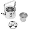 Lylithuif Bollitore per tè in acciaio inossidabile con filtro Teiera in metallo addensato con fischio Maniglia ergonomica per tutti i piani cottura a induzione Gas Elettrico Alogeno (Piccolo, 1 litro)