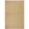 casa pura®, tappeto linea Amazonas in sisal con bordo in cotone, retro in lattice antiscivolo, Sisal Lattice Cotone, Natural, 200 x 200 cm