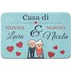 Babloo Zerbino di Benvenuto Personalizzabile con Nomi Idea Regalo per i Nonni Casa di Nonna e Nonno Tappetino Antiscivolo