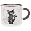 KIUB Mini tazza timbale espresso con animali - motivo gatto nero - altezza 6,5 cm - porcellana fine