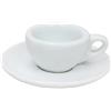 YETGFBH Tazze Caffe,Tazzine Caffè da Bar Tazza Da Caffè Espresso Bianco Puro Con Piattino Da 50 Ml, Tazza Da Caffè In Ceramica Spessa Isolata, Porcellana(1 Tazza, 1 Piatto)