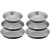 Generico Set di 6 Stampi per Tortiera in Alluminio, 20cm, 22cm, 24cm, per Pastiera Napoletana e Pizza di Grano