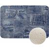 Lungtao Tappetino da bagno in tessuto denim patchwork per abbigliamento da bagno indaco vari tappeti da bagno zerbino antiscivolo con retro in gomma tappetino da bagno per vasca da bagno lavandino