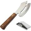 Fishtec Coltello da cucina Taurus - Coltello a forma di toro - Coltello da chef - Lama in acciaio inossidabile affilata - Manico in legno massiccio - Carne, Pesce, Verdura - Confezione regalo
