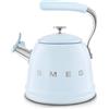 Smeg, Bollitore per Piano Cottura WKF01PB, in Acciaio Inox, Capacità 2,3L, Coperchio Removibile e Beccuccio Dosatore, Anche per Induzione, Azzurro Pastello