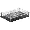 Feeshoppher Vassoio per bicchieri da vino in acrilico con 6, 12 o 24 fori, per feste, bar, club e uso domestico, viti in acciaio inox ispessite, design trasparente, facile da pulire, organizer per (24