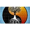 EZIOLY Tree and It's Roots in Yin Yang Symbol Tappeto da bagno antiscivolo Shag Shag Doccia Tappetino da bagno assorbente per bagno 40,5 x 68,5 cm