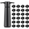 mumisuto Pompa Sottovuoto per Vino con 24 Tappi in Silicone, Kit di Tappo Bottiglia Vino Riutilizzabile, Tappo Vino Sottovuoto, Mantiene il Vino Fresco, per Amanti del Vino e Sommelier