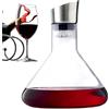 Uonguon Decanter per vino con aeratore, 1500 ml, caraffa per vino in, aeratore manuale con filtro in acciaio inossidabile, eleganti per gli amanti del vino, ideale per aerare il vino