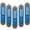 BELLEROFONTE Bombola CO2 per gasatore 600 gr usa e getta attacco M11x1 per erogatori - gasatori acqua frizzante co2, contenitore in acciaio N° 5 Bombole