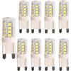 OUGEER 8-Pezzi G9 Lampadina LED 3W 300LM, Equivalente di Lampadine Alogene da 30W, Bianco Fredda 6000K, 360° Angolo a fascio
