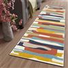 XUEDNGM Passatoia Corridoio Tappeti da Cucina 105 x 320 cm Facile da Pulire,Superficie Morbida,Pelo Corto, Astratto Tappeto Astratto Runner Tappeto Cucina Moderno Multiuso, D