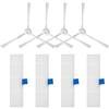 HUTRADE Kit di accessori di ricambio per robot aspirapolvere Rowenta Explorer X-Plorer Serie 60 RR7455 / RR7447WH, 4 spazzole laterali, 4 filtri HEPA