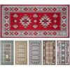 Olivo Tappeti OLIVO.shop | SPRINT KILIM 4 Tappeto kilim moderno, Tappeto cucina antiscivolo lavabile, Tappeto cucina geometrico, Passatoia kilim, varie misure (ROSSO 4, 55x280 cm)