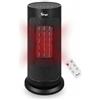 SIRGE Vulcano Stufa Elettrica 2000W, PTC, Termoventilatore, Termoconvettore Oscillante, con Telecomando e manuale, Display Temperatura regolabile da 15°C a 40°C, Timer, Doppia Protezione, Nero