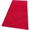 emmevi Tappeto Cucina Rombi 3D Tridimensionali Bordato Moderno Assorbente Antiscivolo 50X240 BORDEAUX_L