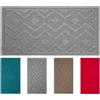 Olivo Tappeti OLIVO.shop Tappeto Bagno Antiscivolo, Tappeti per Bagno Moderni e Assorbente, Lavabile, Morbido, Tappetino Doccia e Vasca NEVADA (GRIGIO, 50x170 cm)