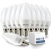 Generic SET DI 10 LAMPADINE LED E14 - ULTRALED - CANDELE BIANCHE con potenza di 8.5W EQUIVALENTI A 60W DELLA LAMPADINA ALOGENA - 6000K LUCE FREDDA - 800 LUMEN