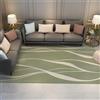OLLIAR Home Tappeti moderni per aree verdi salvia per corridoio Decorazione per aule Linee astratte Modello ondulato Tappeto da comodino in stile neutro 100x160cm