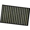 emmevi Tappeto Bamboo Legno Stuoia Antiscivolo Passatoia Pedana Bambù Cucina Bagno Degradè 50x225 Nero
