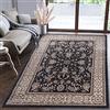 Mazovia Tappeto Corridoio 140x200cm Nero Classico Tradizionale Morbido | Tappeto per Ingresso Cucina Ufficio Soggiorno Camera da Letto Facile da Pulire Resistente Ai Detergenti Pelo Medio Sintetico
