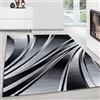 Teppium Tappeto Salotto a Pelo Corto Soggiorno Nero 200x300 (200x290 cm) Soffice e Morbido Moquette Tappeti per Cucina Sala Disegno Astratto