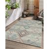 the carpet Palma - robusto tappeto per esterni ed interni, resistente alle intemperie e ai raggi UV, per balcone, terrazza, giardino d'inverno o cucina, a rombi, crema, 80 x 150 cm