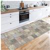Siunwdiy Tappeto Passatoia Corridoio Cucina 4 Metri Lavabile Antiscivolo Tappeto cucina Marrone, fondo in gomma,al Metro per Salotto Camera da Letto Ingresso Interno 70X400CM