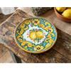 Generico Piatto piccolo in ceramica siciliana giallo e verde di santo stefano di camastra decorata a mano Limoni Art 14