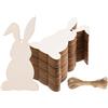 MotiveTech 30 pezzi di ritagli di coniglietti pasquali in legno, ritagli di conigli in legno non finiti, etichette in legno per le vacanze