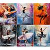 Craft Kreatively Carta di riso ballerina 20 x 26,5 cm (6 fogli) - 6 x carte per decoupage per collage, tecnica mista, creazione di biglietti e artigianato, decoupage CRAFT KREATIVELY