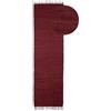 carpetfine Tappeto Kilim Chindi Uni Passatoia Viola 80x300 cm (Passatoia) | Tappeto moderno per soggiorno e cucina