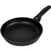 RISOLI' Risoli Padella BLACKplus® Alluminio PRESSOFUSO Antiaderente El Diamant Ultra Resistente FRYPAN Made Italy (28 CM)
