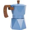 EIMSOAH Caffettiera Italiana Robusta Pentola in Alluminio a Doppia Valvola per Campeggio Domestico 2 Tazze per Un'autentica Esperienza di caffè Italiano (Blu)