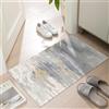 LYGLIGH Zerbino ultra sottile per ingresso interno, 0,6 cm, sottile, con retro in gomma antiscivolo, lavabile, resistente allo sbiadimento, assorbente, a basso profilo