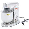 Ristoattrezzature Planetaria Impastatrice Professionale Monofase - Capacità 7 lt (Capacità Farina 750g, Capacità Impasto 2,5 kg) - Giri Motore 0-302 Rpm, Potenza 0.5 kW